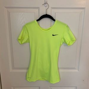 Nike neon tight fit workout tee